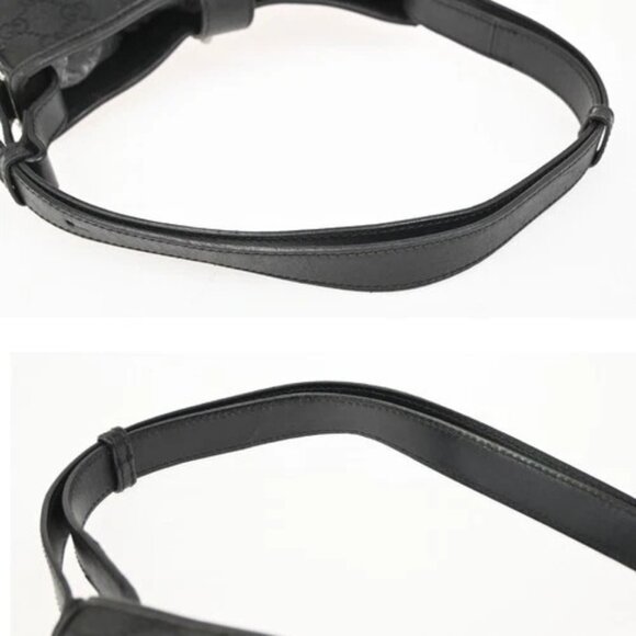 GUCCI GG Pattern Jackie Shoulder Hobo Bag Canvas Leather Black Italy 04DA282 - Picture 9 of 16